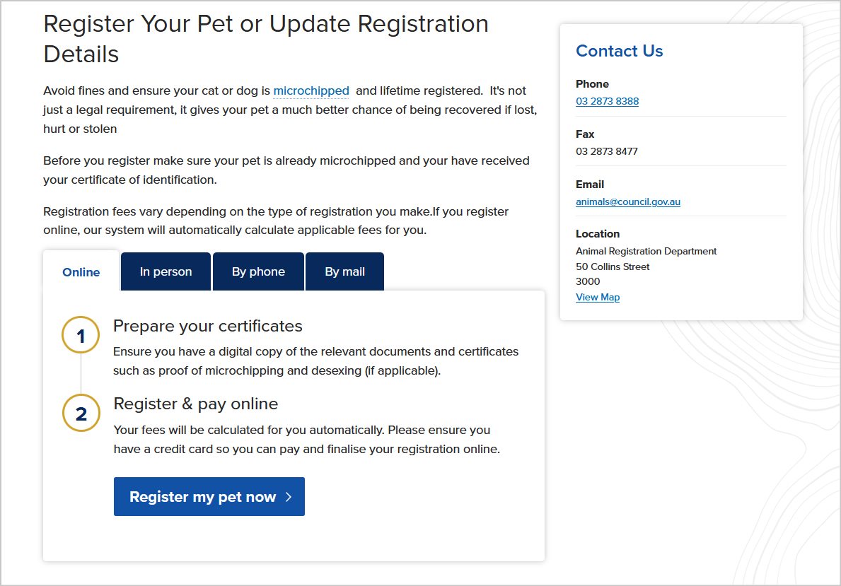 a service page example