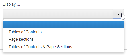 A drop down list field.