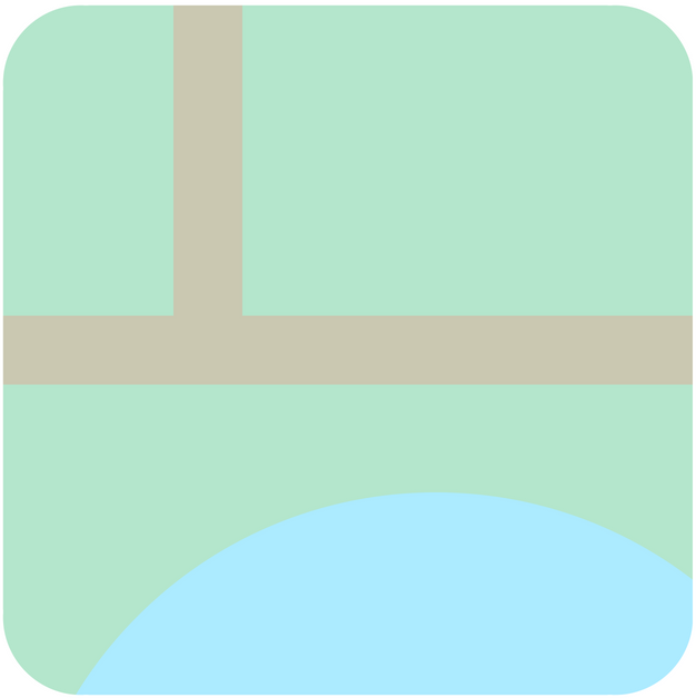 an illustration of a map with no layers