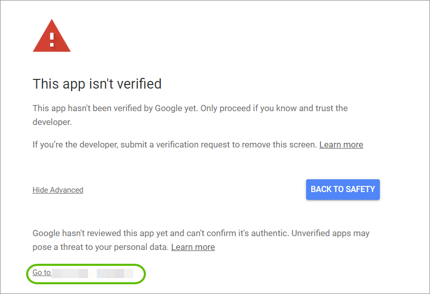 the verify app pop-up window