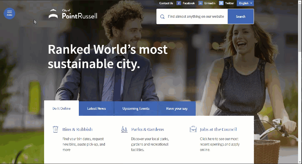 a hamburger menu GIF