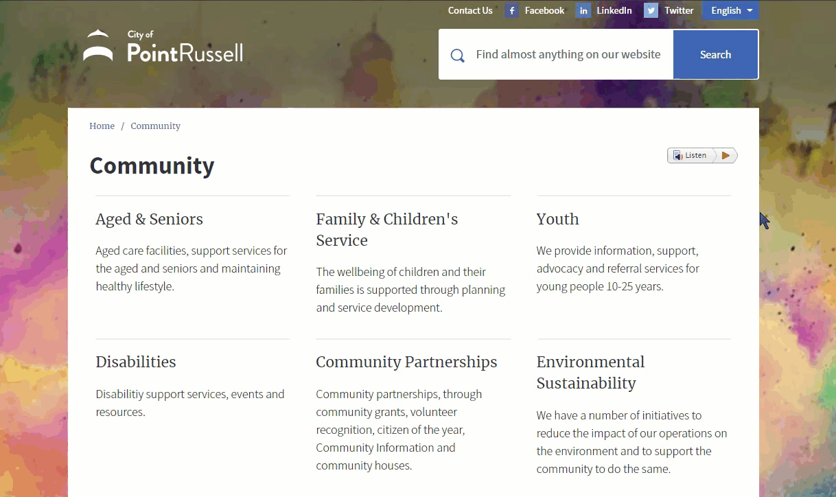 a gif of a user selecting the read speaker icon to convert text to speech