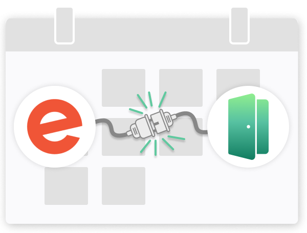 an illustrated connection between eventbrite logo and open cities logo