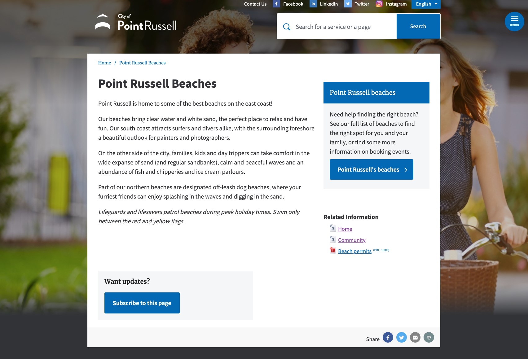 General page templates – OpenCities