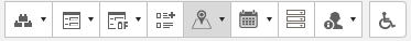 the insert maps icon in the editor's toolbar