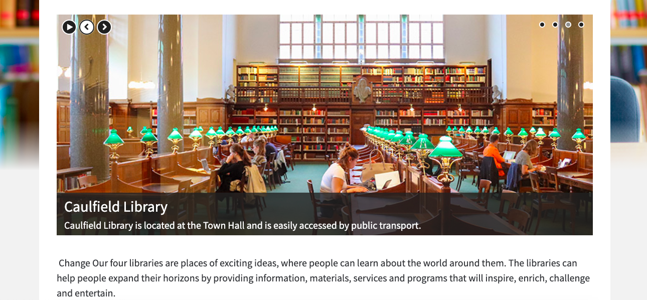 An example of a rotating banner