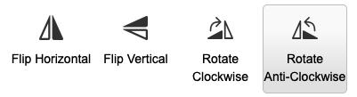 The flip and rotate options