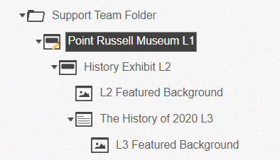 section background in site tree