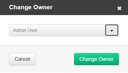 Change owner selection screen