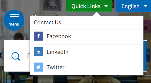 utility bar on a mobile device
