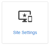 Site setting icon in site management