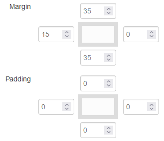 margin and padding style settings